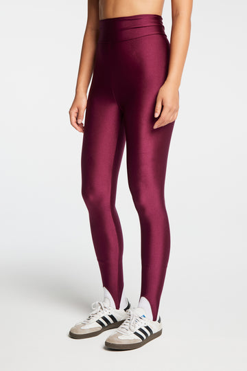 SIGIZA HIGH WAIST LEGGINGS WITH GAITER BURGUNDY