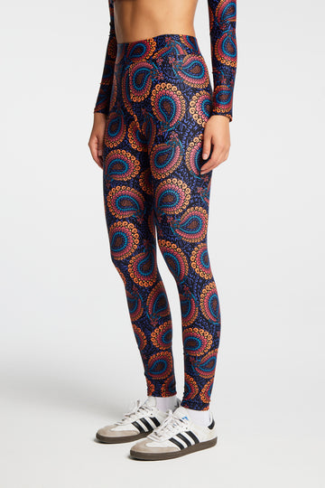 LEGGINGS SPIRALE BLU