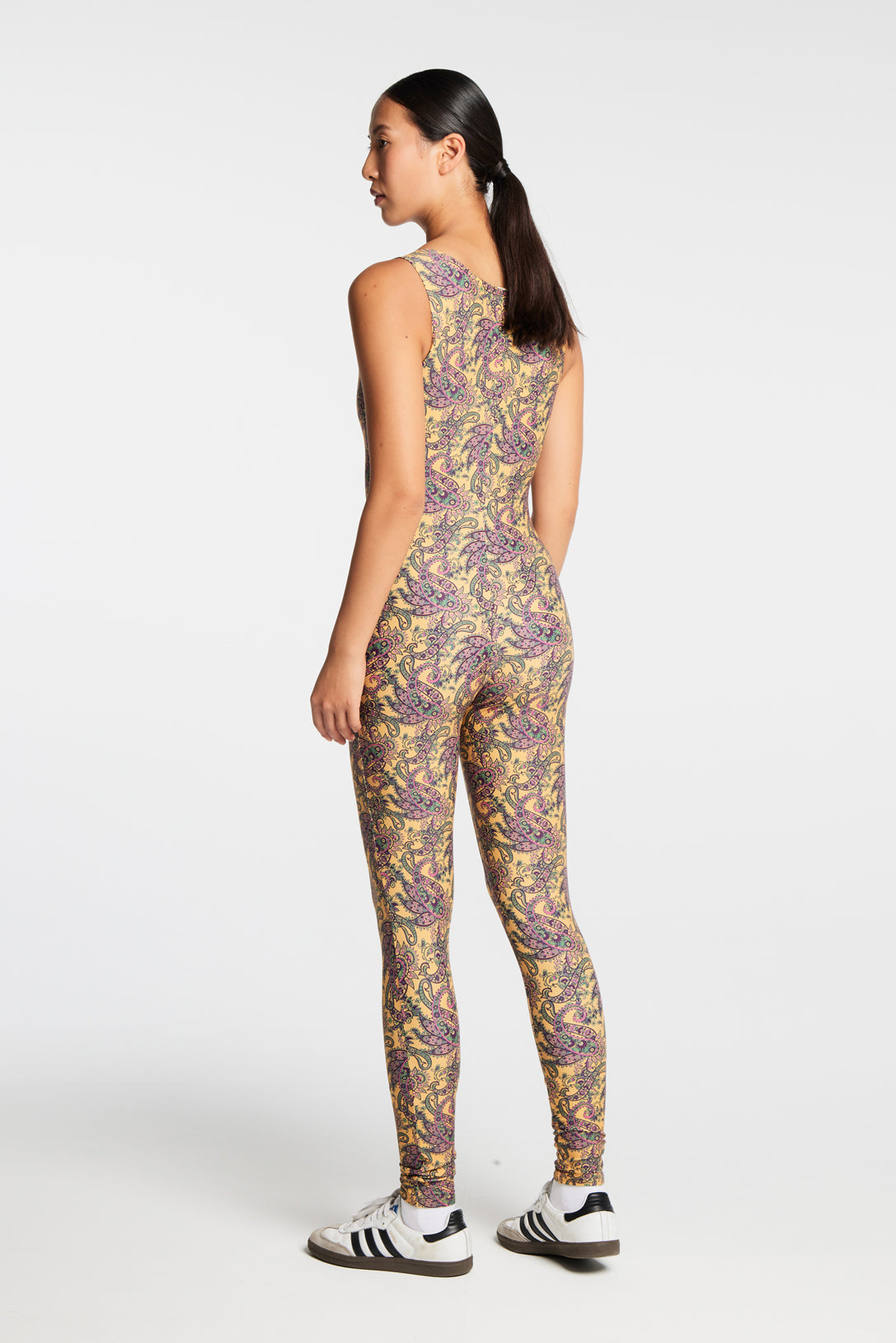 JUMPSUITE PAISELEY OCHER
