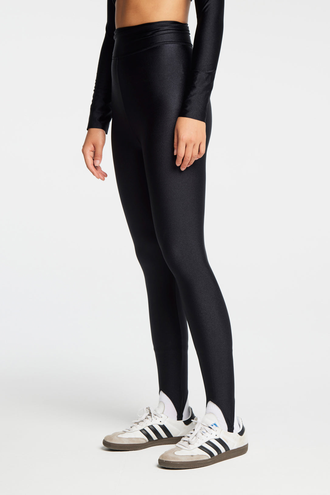 LEGGINGS VITA ALTA CON GHETTE SIGIZIA NERO